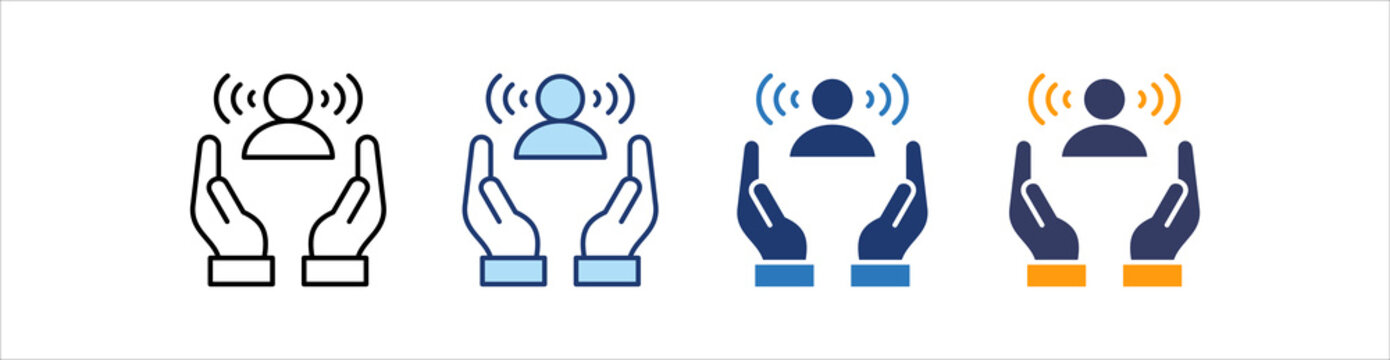 User Awareness Icon Set Multiple Style Collection