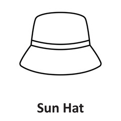 Sun Hat Vector icon which can easily modify or edit