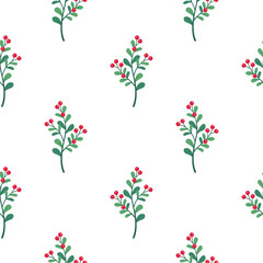 Flower vector seamless pattern illustration floral background.