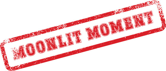 Bold red MOONLIT MOMENT rubber stamp for significant occasions and memorable events