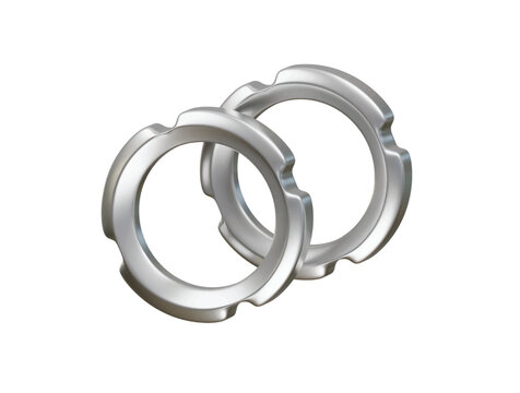 lock nut icon 3d illustration render