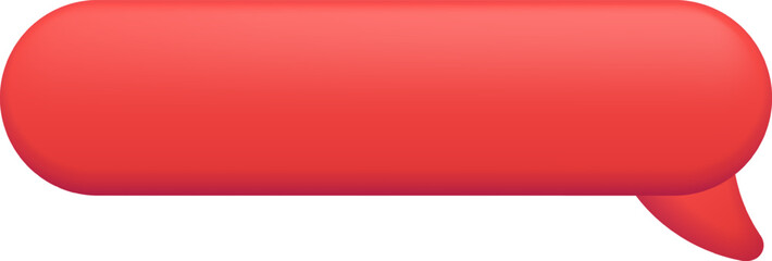 Red 3d speech bubble chat message icon
