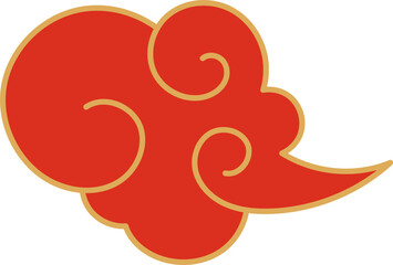 Auspicious Chinese cloud bringing good fortune and prosperity