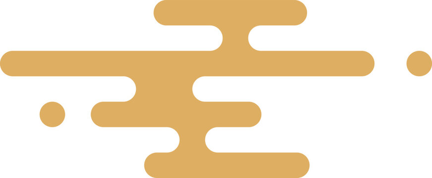 Brown liquid flowing abstract flat design element