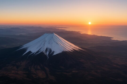 日の出　富士山