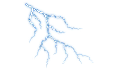 Vector lightning silhouettes set Thunderstorm design Vector illustration Thunder storm realistic lightning. Bright light effects