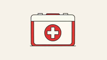 First Aid Kit Icon Vector Illustration A Simple Representation of Medical Emergency Preparedness