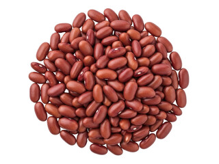 Isolated pile of kidney beans, healthful raw organic plant-based vegan cooking ingredient