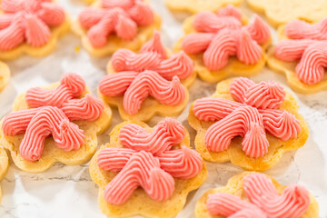 Easter Cookies with Raspberry Buttercream