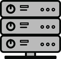 Server Rack Data Center Technology Vector