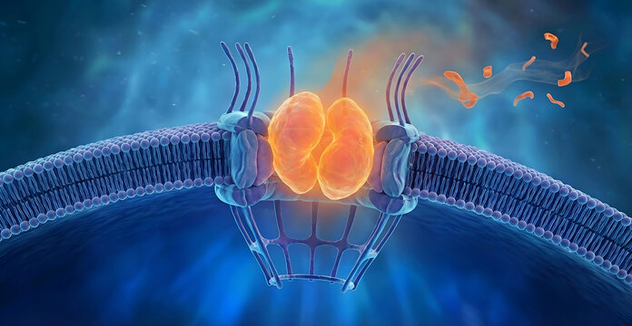 Structural Visualization of NF-&kappa;B Heterodimer Translocating Through the Nuclear Pore Complex via Nuclear Basket