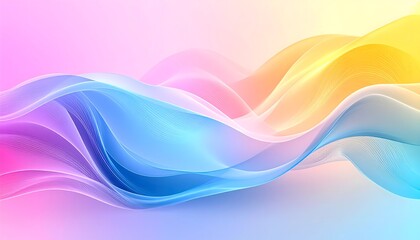 Fototapeta premium Abstract Horizontal Colorful Glowing Wave Lines Background