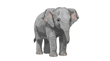 elephant isolated on white