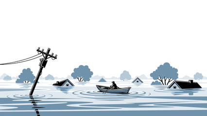 flood disaster vector