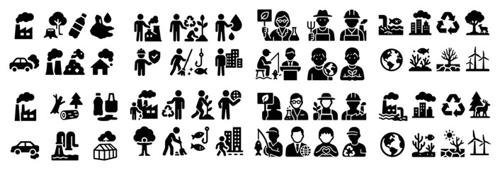 Environmental icons for sustainability and conservation