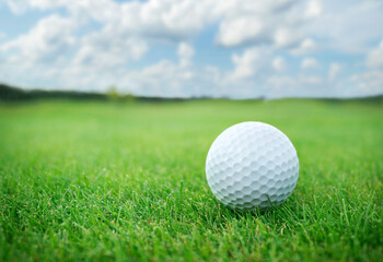 Golf ball on grass