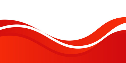 Vector red line background curve element with white space for text and message design, overlapping layers, v