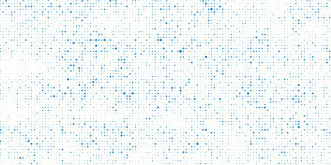 Vector abstract blue background frame of geometric shapes. Circular ornament. Pattern of dots, particles, molecules, fragments. Poster for technology modern