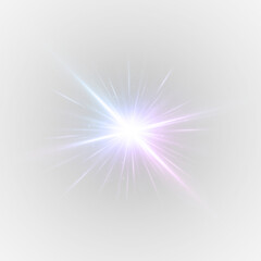 Sunlight beams and sparkling energy in stadium space. Glittering star and flare with festive magic overlay.