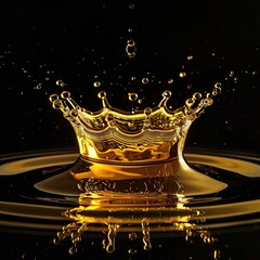Golden liquid splash crown