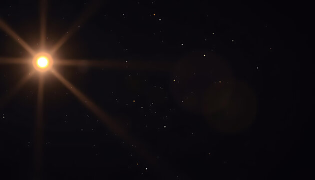 Night Sky with Subtle Star Flares and Cosmic Glow - Powered by Adobe