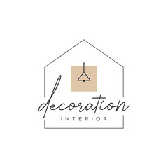 Luxury home building interior abstract logo template design.Logo for business, decoration, furniture.
