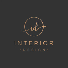 Luxury home building interior abstract logo template design.Logo for business, decoration, furniture.