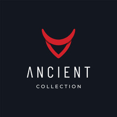 Unique and creative abstract mask template logo design.