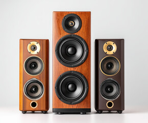 Speakers isolated on white background