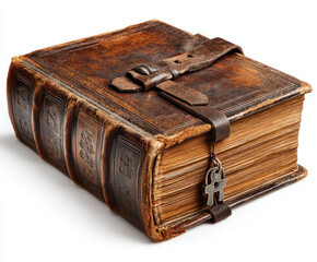 Vintage book isolated on white