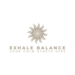 The logo features an abstract, swirling, gold-colored botanical design. It symbolizes organic growth, expansion, and the gentle, grounding energy of somatic healing.