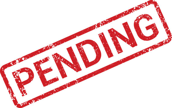 Red Grungy Pending Stamp Indicating Status