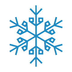 Square-Detail Geometric Snowflake Icon