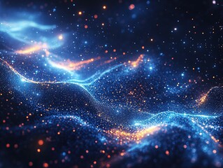 Fototapeta premium Particle Abstract for Sci-Fi Visuals