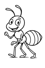 Cute cartoon bee insect vector illustration with a happy, funny character design