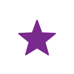 Obraz premium Bold purple five-pointed star icon for rating and favorite selection.