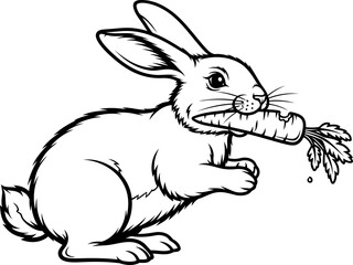 Obraz premium rooted in joy a playful bunnys happy discovery of a gardens sweetest treasure, isolated on transparent background