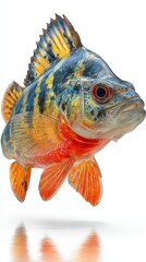 Perch fish isolated on white background