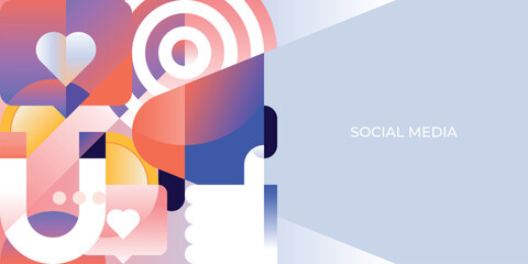 Social Media Interaction and Influencer Marketing Abstract Background, Digital Promotion, Online Engagement and Marketing Strategy Concept