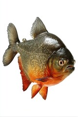 Piranha fish isolated on white background