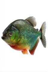 Piranha fish isolated on white background