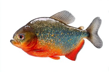 Piranha fish isolated on white background