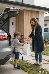 young woman with her dog