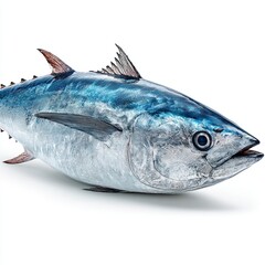 Tuna fish on white background