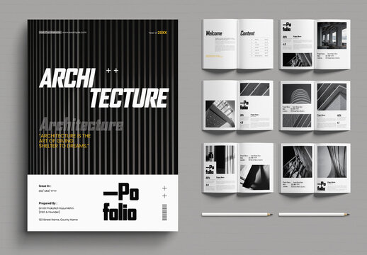 Architecture Portfolio Magazine Layout