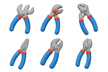 Vibrant collection of pliers for diy projects and tools enthusiasts