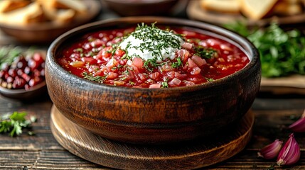 Classic Ukrainian Borscht - Traditional Eastern European cuisine, hearty comfort food, home-style comfort food, and flavorful dishes