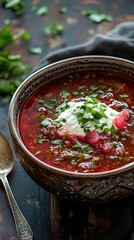 Classic Ukrainian Borscht - Traditional Eastern European cuisine, hearty comfort food, home-style comfort food, and flavorful dishes