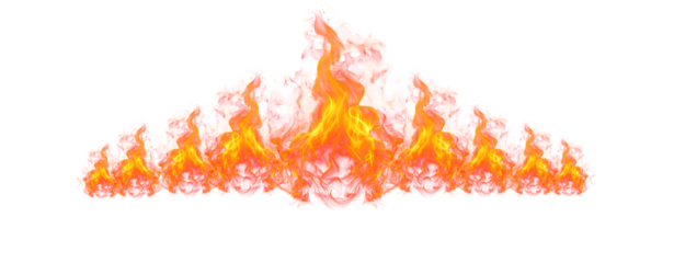 fire flames isolated on white