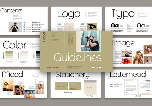 Brand Guideline Presentation Template Layout